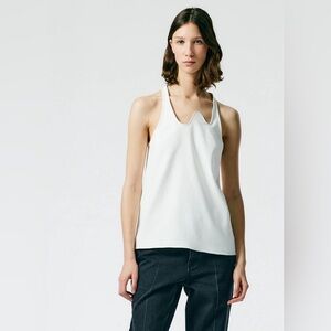 Tibi chalky drape squiggly tank
